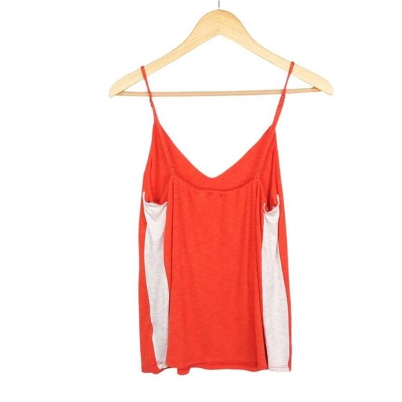 Peyton Jensen Aspen Knit Cami Side Stripes Sleeveless Orange/Red Size Medium - Picture 5 of 8